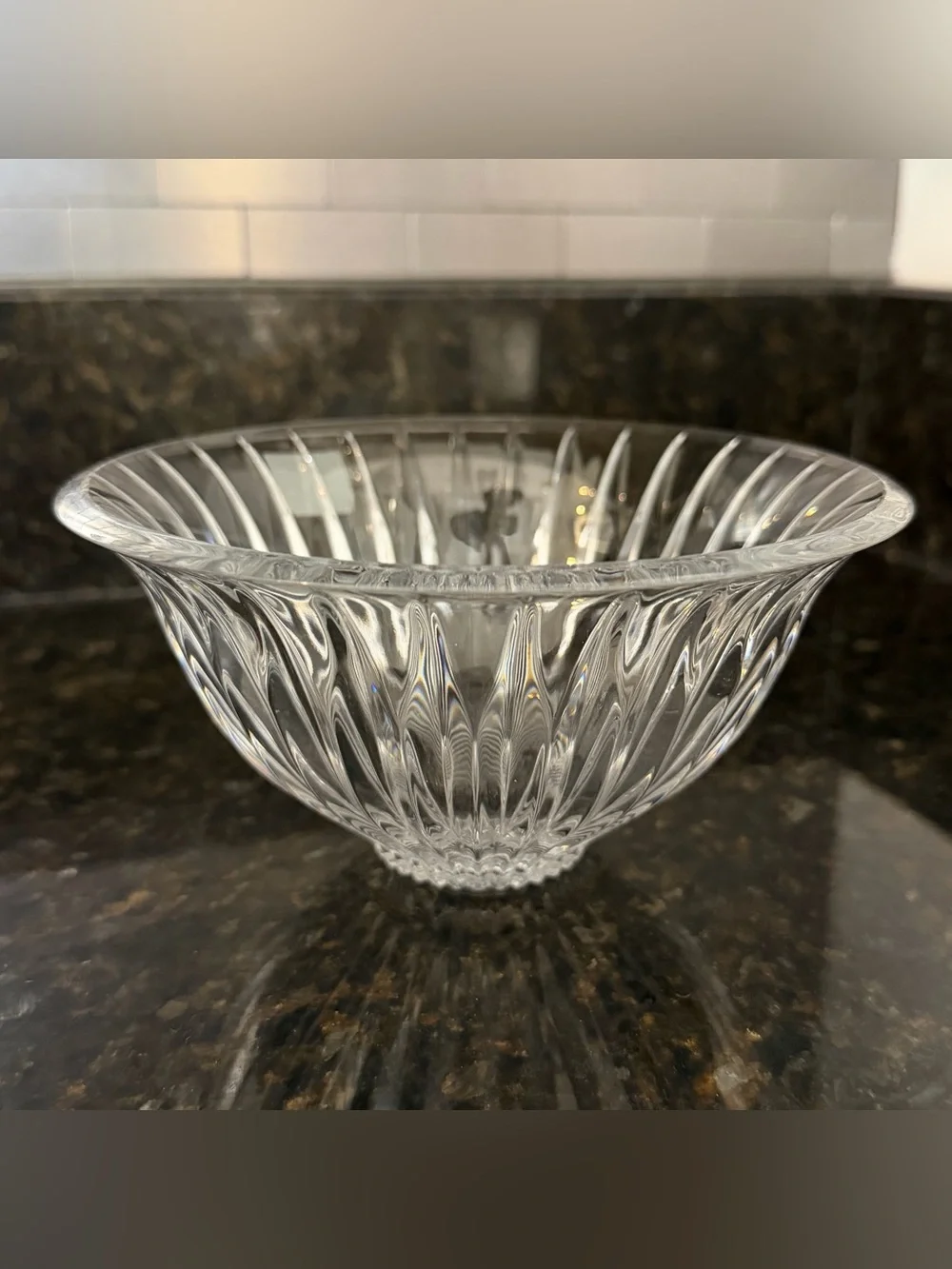 Mikasa Tiara 6” Crystal Bowl | Vintage Slovenia Glass Bowl | Original Sticker